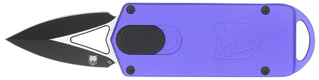 CobraTec ASP 1.94" OTF Dagger Plain D2 Steel Blade 3.31" Purple Aluminum Handle
