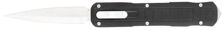 CobraTec Raptor OTF Knife 3.13" Plain D2 Dagger Blade 4.50" Black Aluminum Handle
