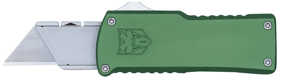 CobraTec Utility OTF Out-the-Front Knife Aluminum Blade OD Green 6061-T6 Aluminum Handle 3.38"