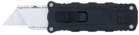 CobraTec Utility OTF Side Button Knife Aluminum Blade Black Anodized Aluminum Handle 3.38"