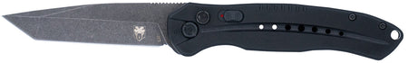 CobraTec Diablo Push Button Auto Knife 3.50" Plain Black Stonewashed D2 Blade Black G10 Handle