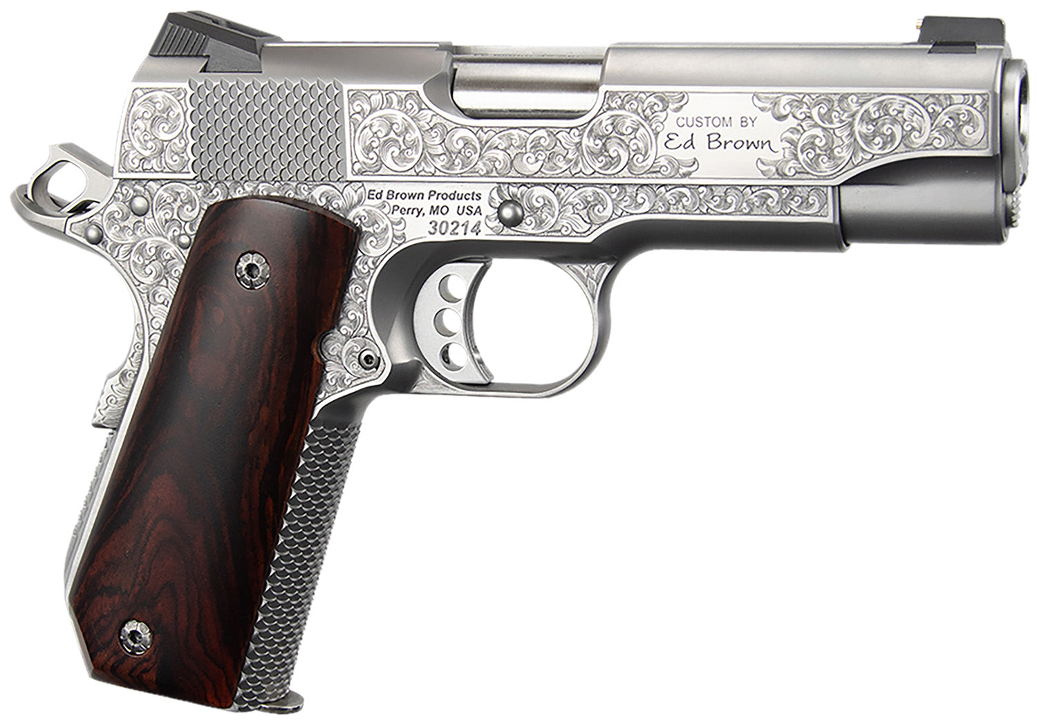 Ed Brown Kobra Carry Signature Edition .45 ACP 7+1 4.25" Stainless Pistol with Cocobolo Grip