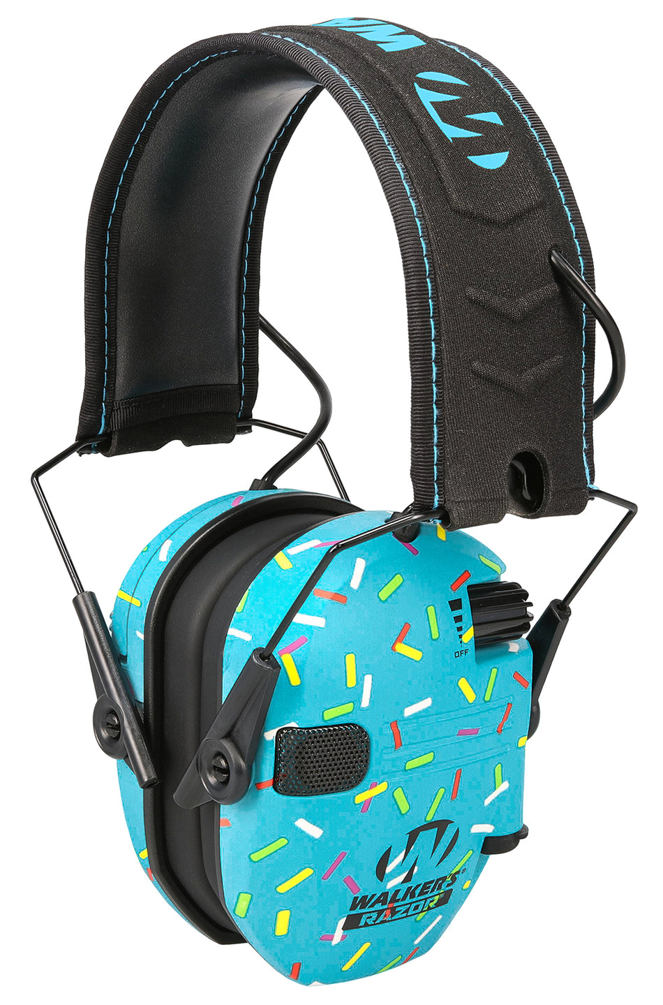 Walker's Passive Youth Earmuff GWPFKDMSPRNKBL Over the Head Blue Sprinkles