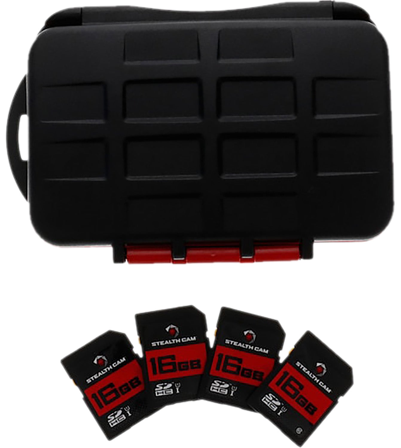 Stealth Cam Memory Card Storage Case ABS Plastic Holds 12 SD and 12 Micro SD