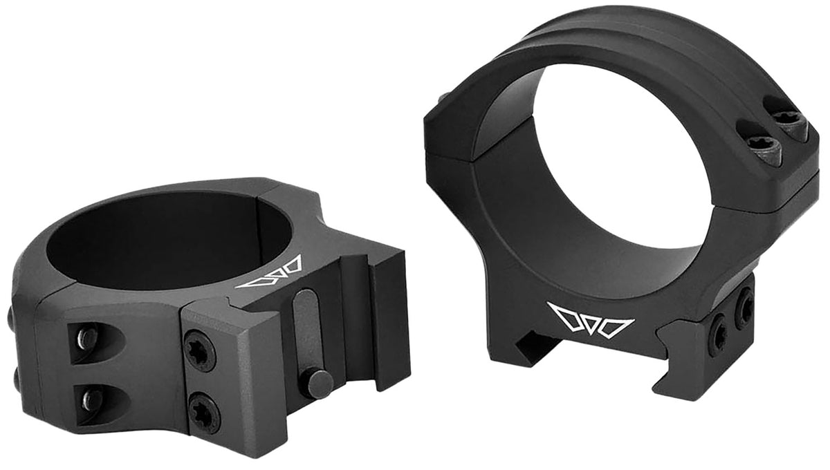 Warne 8550M HyperLite 1" Medium Scope Rings Black Aluminum Picatinny/Weaver/Maxima
