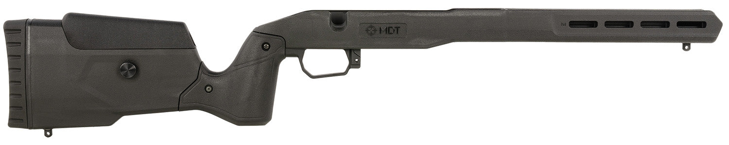 MDT Field Stock Black Chassis System for Ruger American LA 32.22 Inch OAL