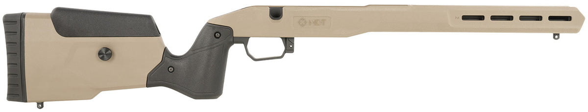 MDT Field Stock FDE Chassis System for Ruger American LA 32.22 Inch OAL