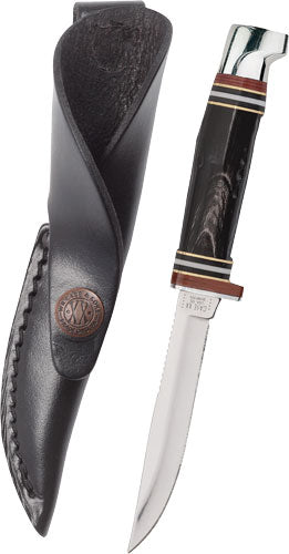 Case Buffalo Horn Hunter Fixed Blade with Leather Sheath