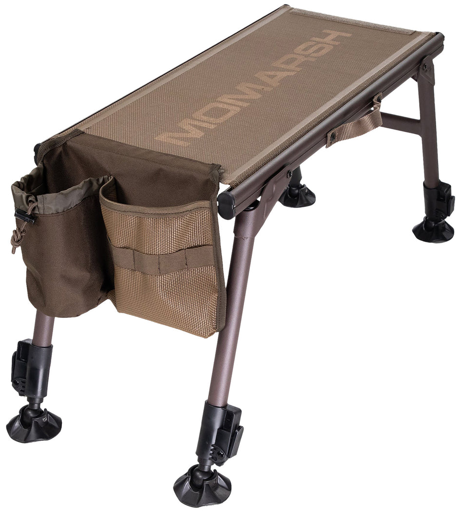 MOmarsh 31592 Bench Seat with Mesh Seat Adjustable Legs and Drink Holder