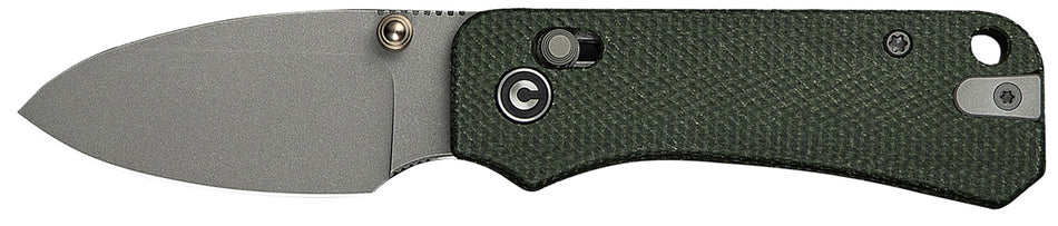 Civivi Baby Banter 2 Folding Knife 2.34" Drop Point Nitro-V Steel Blade Green Textured Canvas Micarta Handle