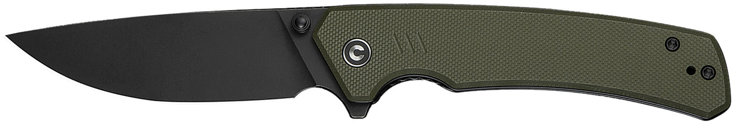 Civivi Merit Folding Knife 3.28" Drop Point 14C28N Steel Blade OD Green G10 Handle with Pocket Clip