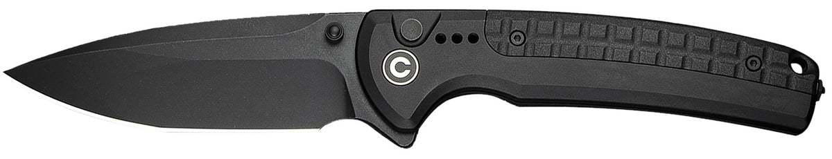 Civivi C22025D-1 Sentinel Strike II 3.70" Folding Knife, Black Stonewashed Nitro-V Steel, Black FRN Handle