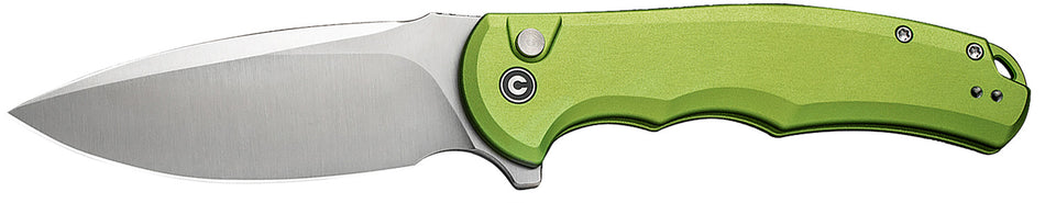 Civivi C18026E-3 Praxis Folding Knife 3.75" Drop Point Satin Nitro-V Blade, Lime Green Aluminum Handle