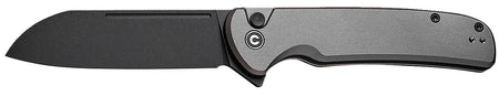 Civivi C20022B-3 Chevalier II EDC Folding Knife 3.47" Sheepsfoot Satin 14C28N Blade, Gray Aluminum Handle