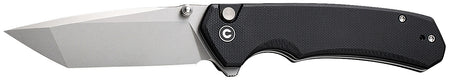 Civivi C19059C-1 Brazen Folding Knife 3.46" Tanto Stonewashed D2 Steel Blade, Black Textured G10 Handle