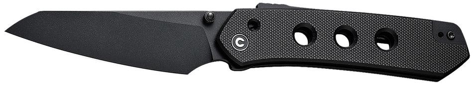 Civivi Vision FG Folding Knife 3.54" Tanto Black Nitro-V Steel, Black G10 Handle