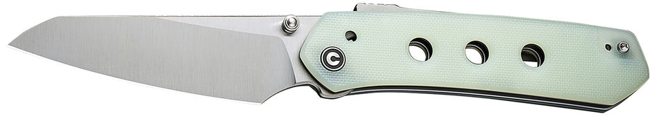 Civivi Vision FG Folding Knife 3.54" Tanto Satin Nitro-V Steel, Natural G10 Handle