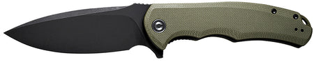 Civivi Praxis Folding Knife 3.75" Black Stonewashed 9Cr18MoV Steel, OD Green G10 Handle