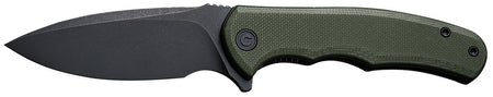 Civivi Mini Praxis Folding Knife 2.98" Drop Point Black Stonewashed D2 Steel, OD Green G10 Handle