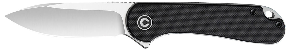 Civivi Elementum Folding Knife 2.96" Satin D2 Steel Blade, Black G10 Handle