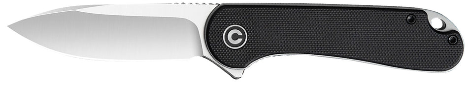 Civivi Elementum Folding Knife 2.96" Satin D2 Steel Blade, Black G10 Handle
