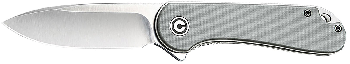 Civivi Elementum Tanto Folding Knife 2.96" Black Stonewashed D2 Steel, Gray Micarta Handle