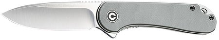 Civivi Elementum Tanto Folding Knife 2.96" Black Stonewashed D2 Steel, Gray Micarta Handle