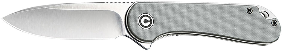 Civivi Elementum Tanto Folding Knife 2.96" Black Stonewashed D2 Steel, Gray Micarta Handle