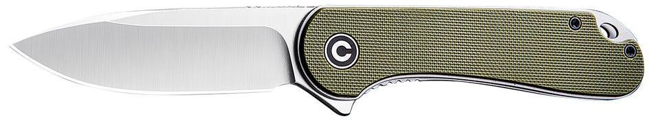 Civivi Elementum Folding Knife 2.96" Satin D2 Steel Blade, Green G10 Handle