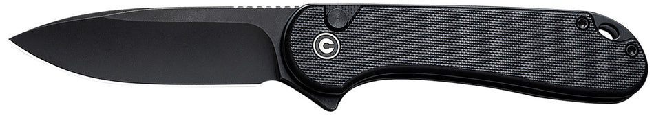 Civivi Elementum II EDC Folding Knife 2.96" Drop Point Stonewashed Nitro-V Steel, Black G10 Handle