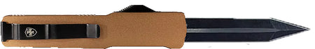 Templar MAAB121 Premium LW Slim 3.25" OTF Dagger Stonewashed D2 Steel Blade, Bronze Aged Aluminum Handle