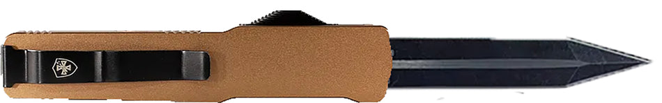 Templar MAAB121 Premium LW Slim 3.25" OTF Dagger Stonewashed D2 Steel Blade, Bronze Aged Aluminum Handle