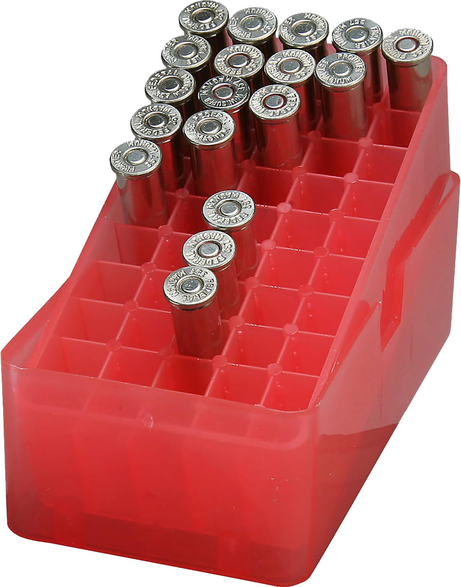 MTM Case-Gard E503841 Slip-Top 50rd Ammo Box 38-357 Clear Red