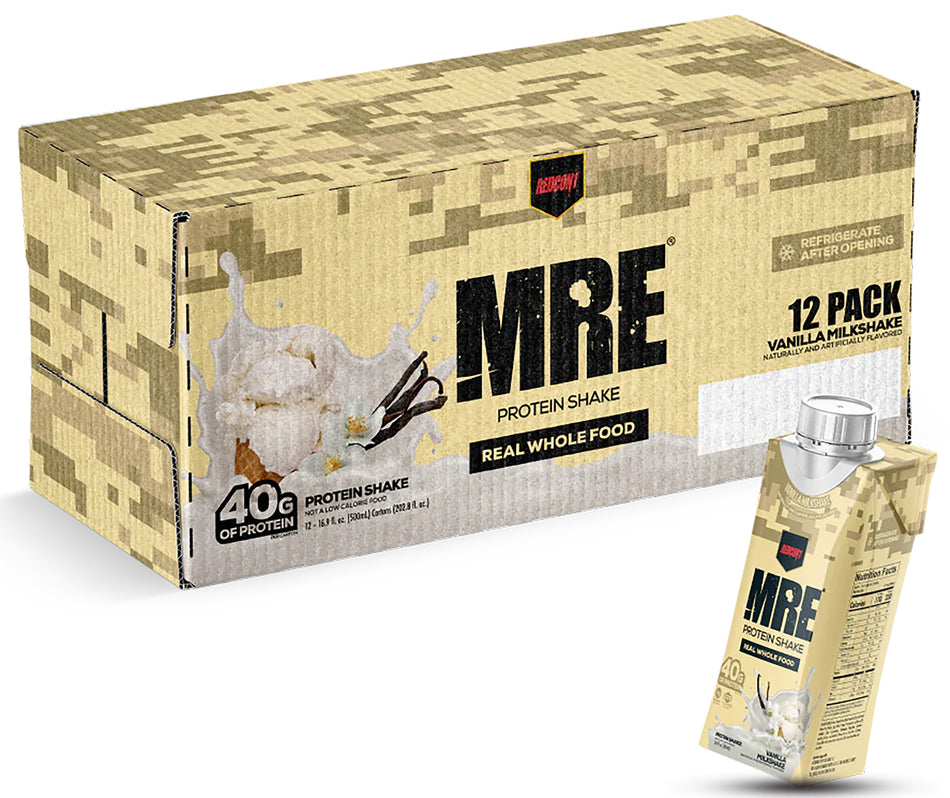 Redcon1 MRE RTD Vanilla Milkshake Protein Shake 12-Pack