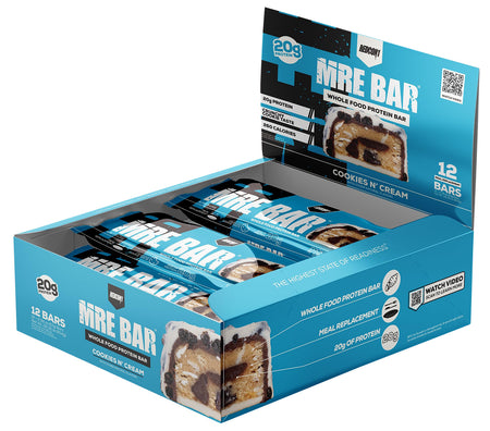 Redcon1 MRE Whole Food Protein Bar Cookies N Cream 12-Pack