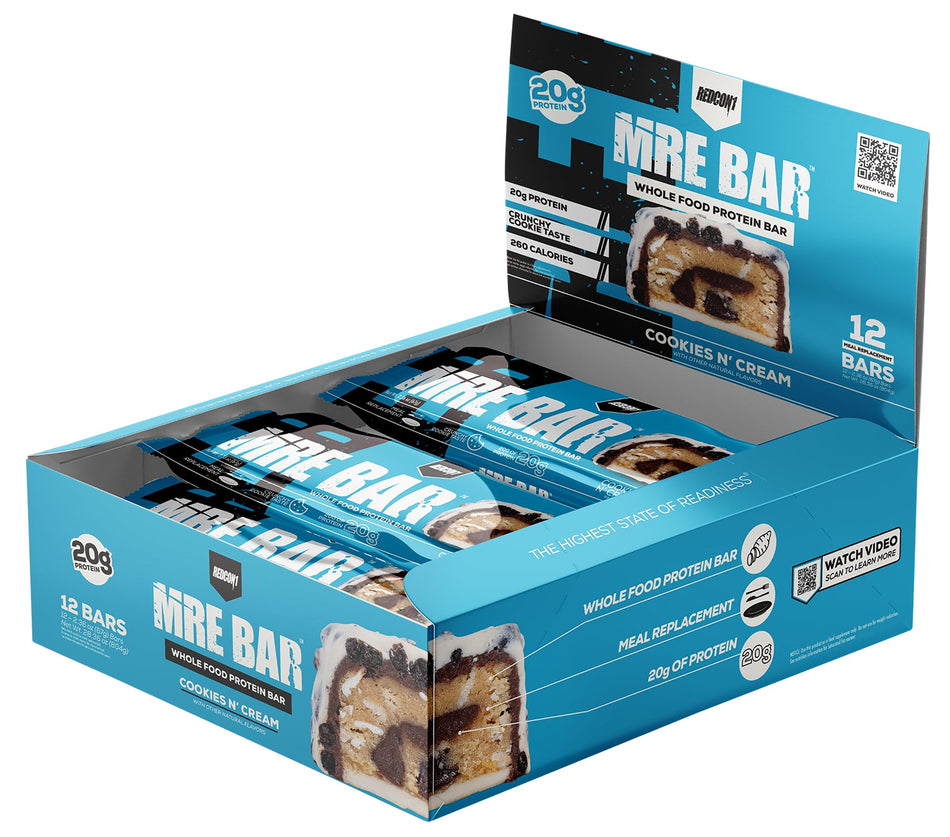Redcon1 MRE Whole Food Protein Bar Cookies N Cream 12-Pack