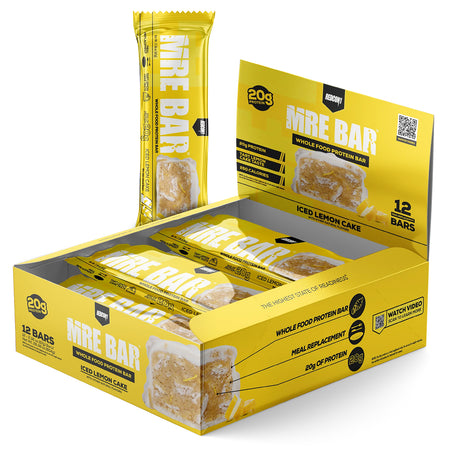 Redcon1 MRE Whole Food Protein Bar Iced Lemon Cake 12-Pack