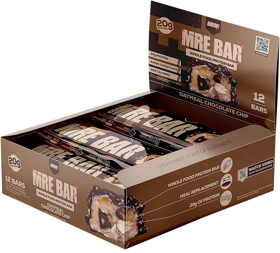 Redcon1 MRE Whole Food Protein Bar Oatmeal Chocolate Chip 12-Pack