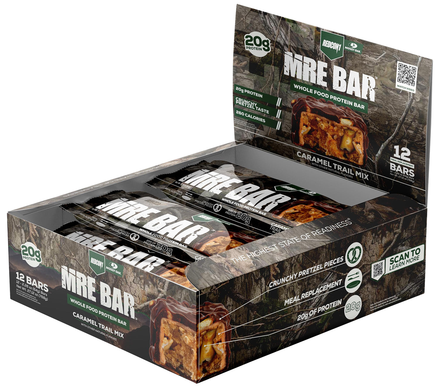 Redcon1 MRE Whole Food Protein Bar Caramel Trail Mix 12-Pack