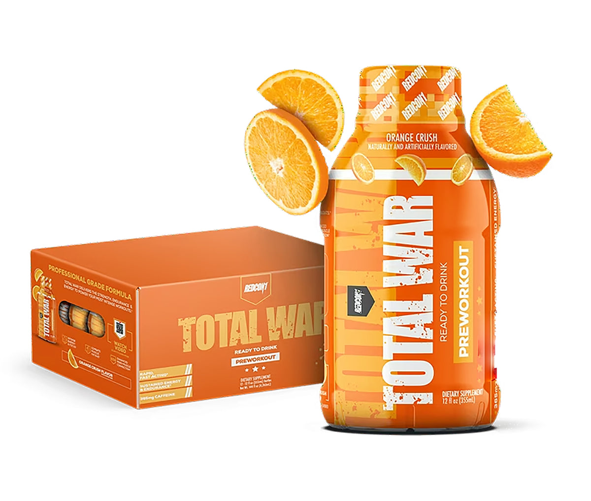 Redcon1 Total War Ready-to-Drink Pre-Workout Orange Crush 12-Pack