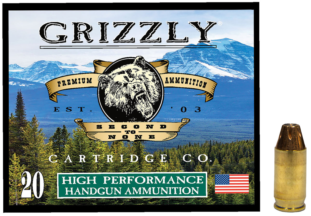 Grizzly Cartridge .380 ACP/Auto Handgun Ammo  Jacketed Hollow Point JHP 90 grain 