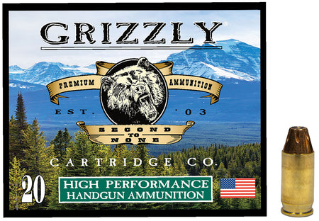 Grizzly Cartridge .380 ACP/Auto Handgun Ammo  Jacketed Hollow Point JHP 90 grain 