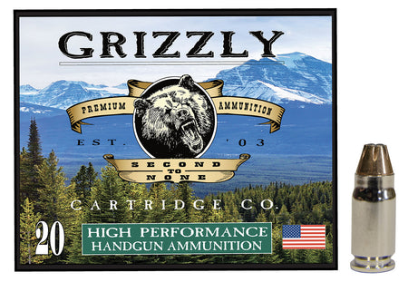Grizzly Cartridge .357 Sig Handgun Ammo  Jacketed Hollow Point JHP 90 grain 