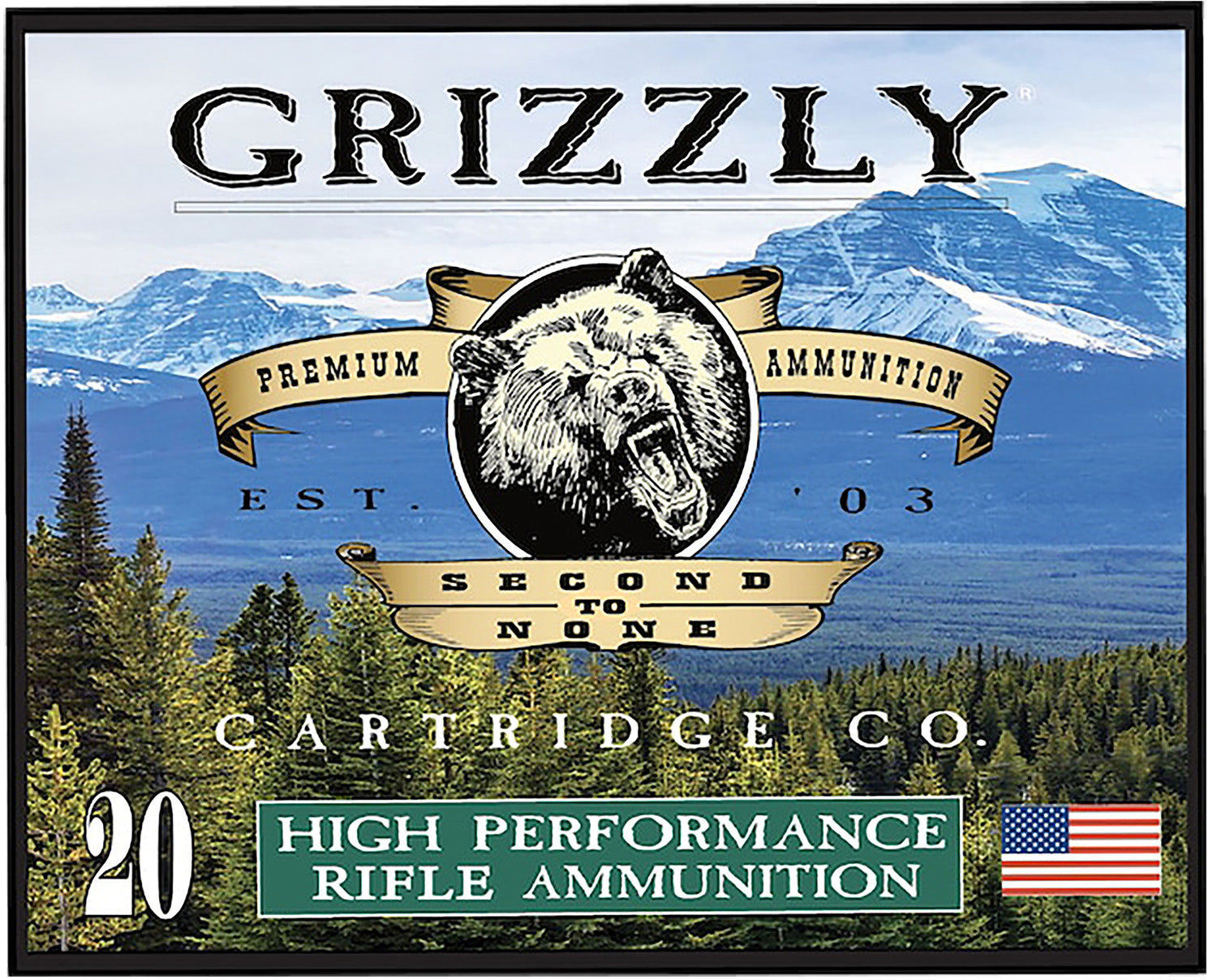 Grizzly Cartridge .357 Magnum Handgun Ammo  Full Metal Jacket FMJ 150 grain 