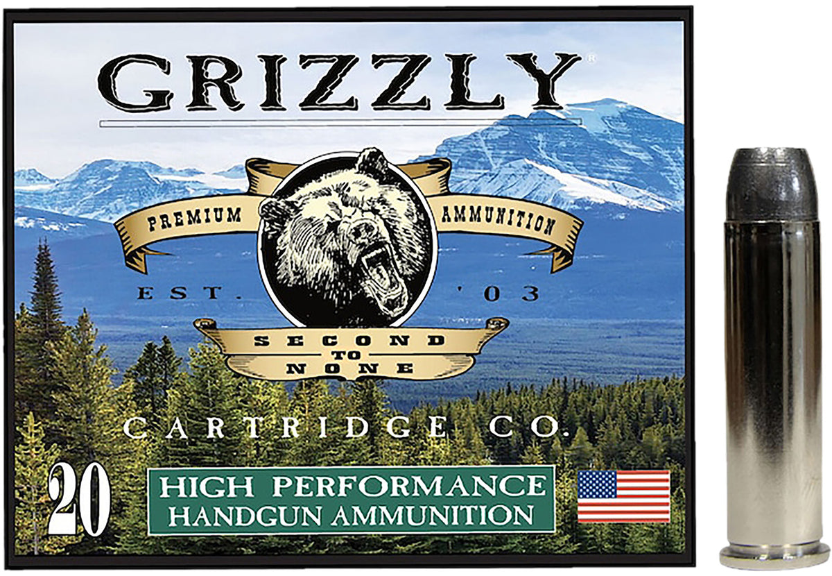 Grizzly Cartridge .357 Magnum Handgun Ammo  Wide Flat Nose Gas Checked Solid 180 grain 