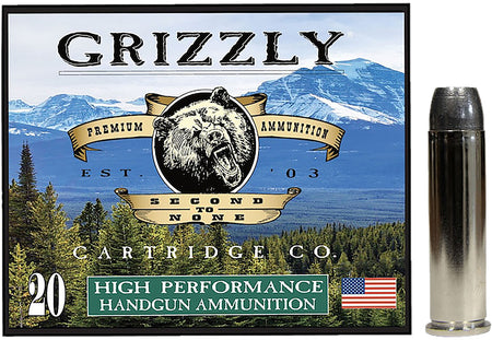 Grizzly Cartridge .357 Magnum Handgun Ammo  Wide Flat Nose Gas Checked Solid 180 grain 