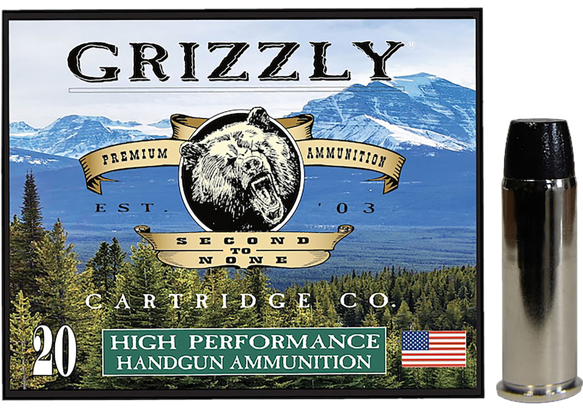 Grizzly Cartridge .44 Magnum Handgun Ammo  Wide Flat Nose Gas Check Solid 260 grain 