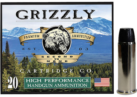 Grizzly Cartridge .44 Magnum Handgun Ammo  Wide Flat Nose Gas Check Solid 260 grain 