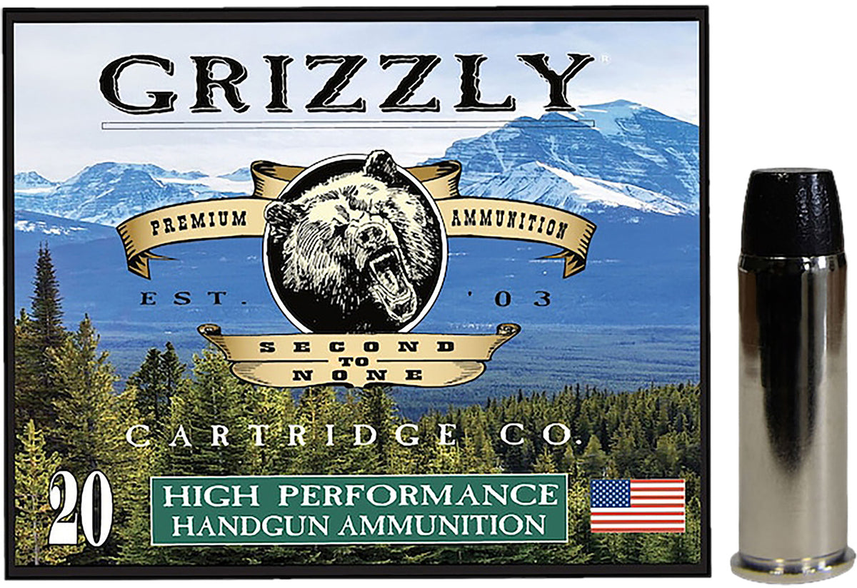 Grizzly Cartridge .44 Magnum Handgun Ammo  Wide Flat Nose Gas Check Solid 300 grain 