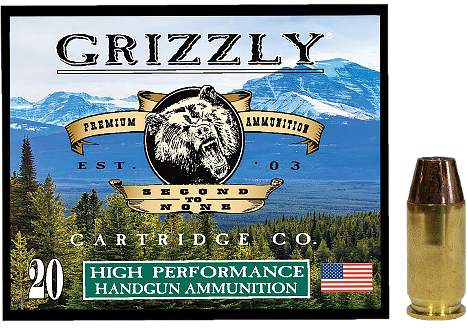 Grizzly Cartridge .45 ACP/Auto Handgun Ammo Hollow Point Jacketed Hollow Point JHP 230 grain 